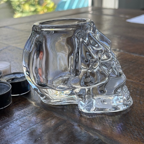 “NEW” clear skeleton tea light candle holder + 9 tea light candles - Picture 5 of 8